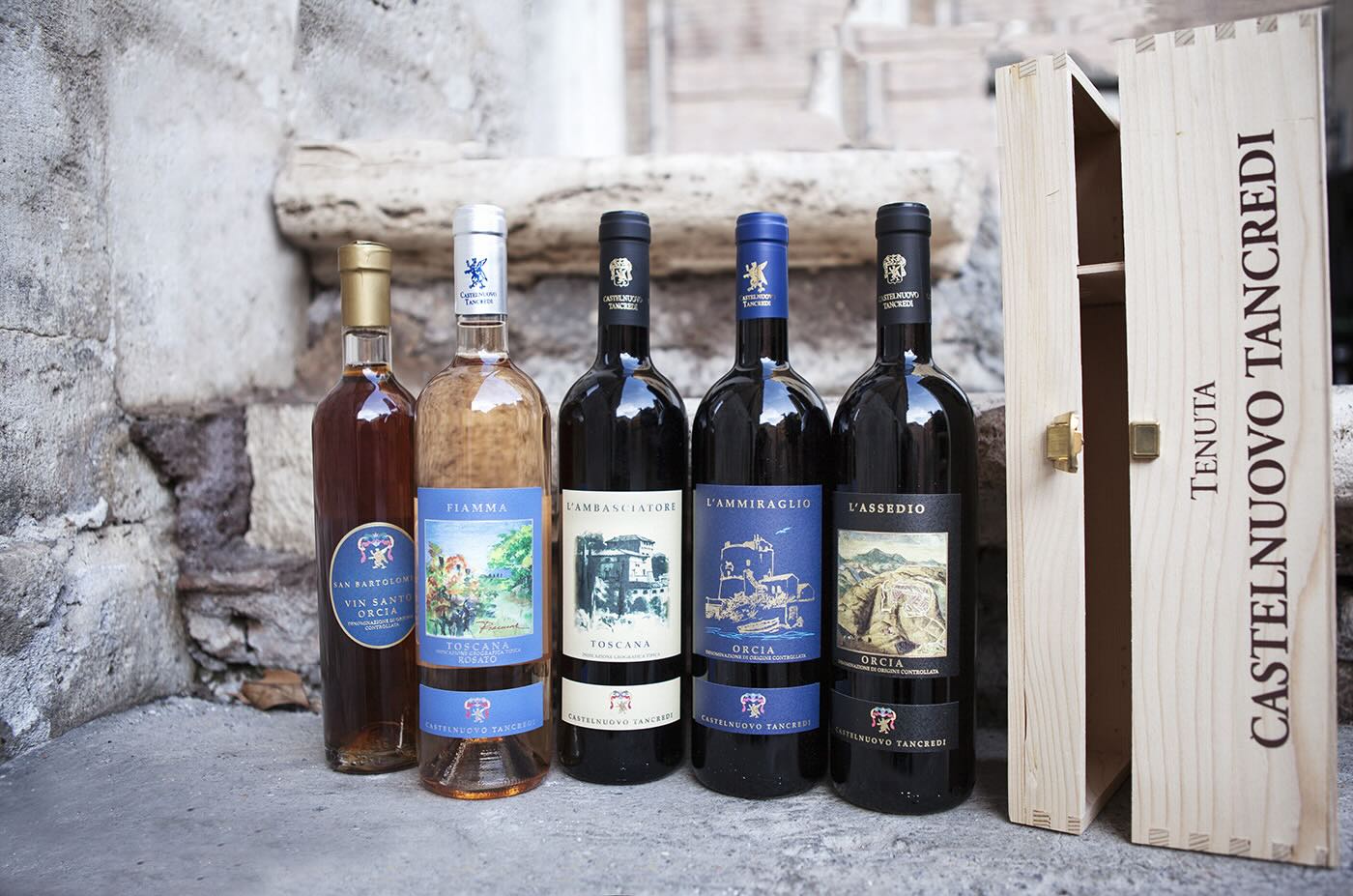 Vineyards and historic cellar at Tenuta Castelnuovo Tancredi